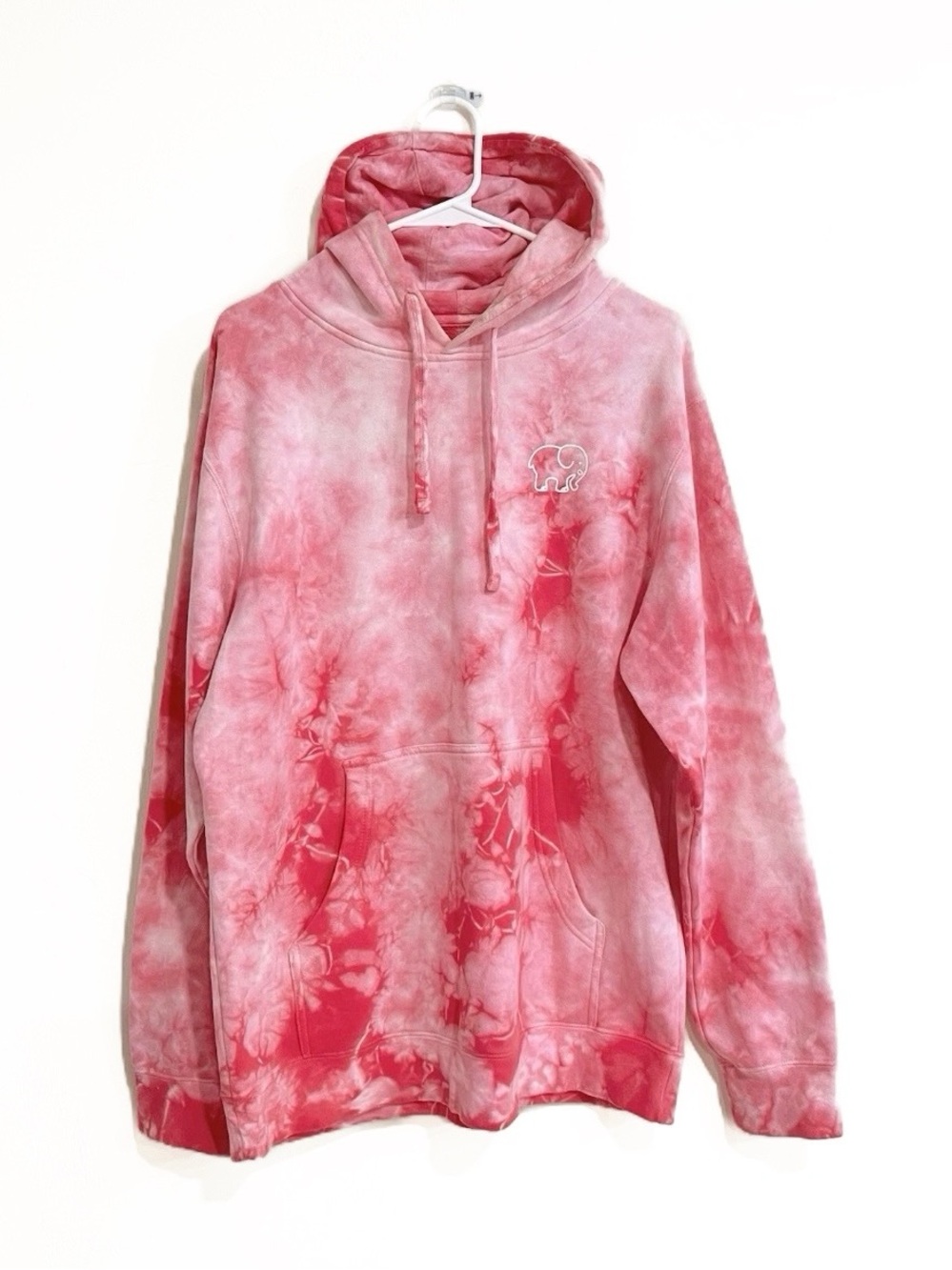 Ivory Ella Tie Dye Pink Oversized Hoodie Size Medium Comfort Lounge Casual